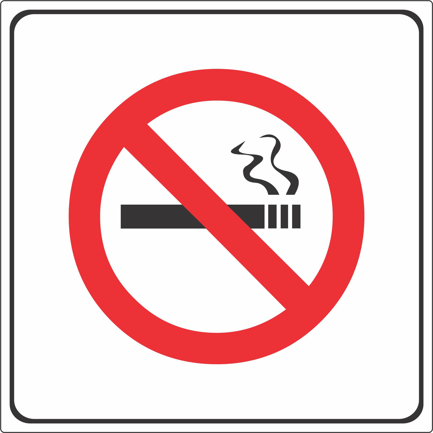 No smoking 6x6 sticker