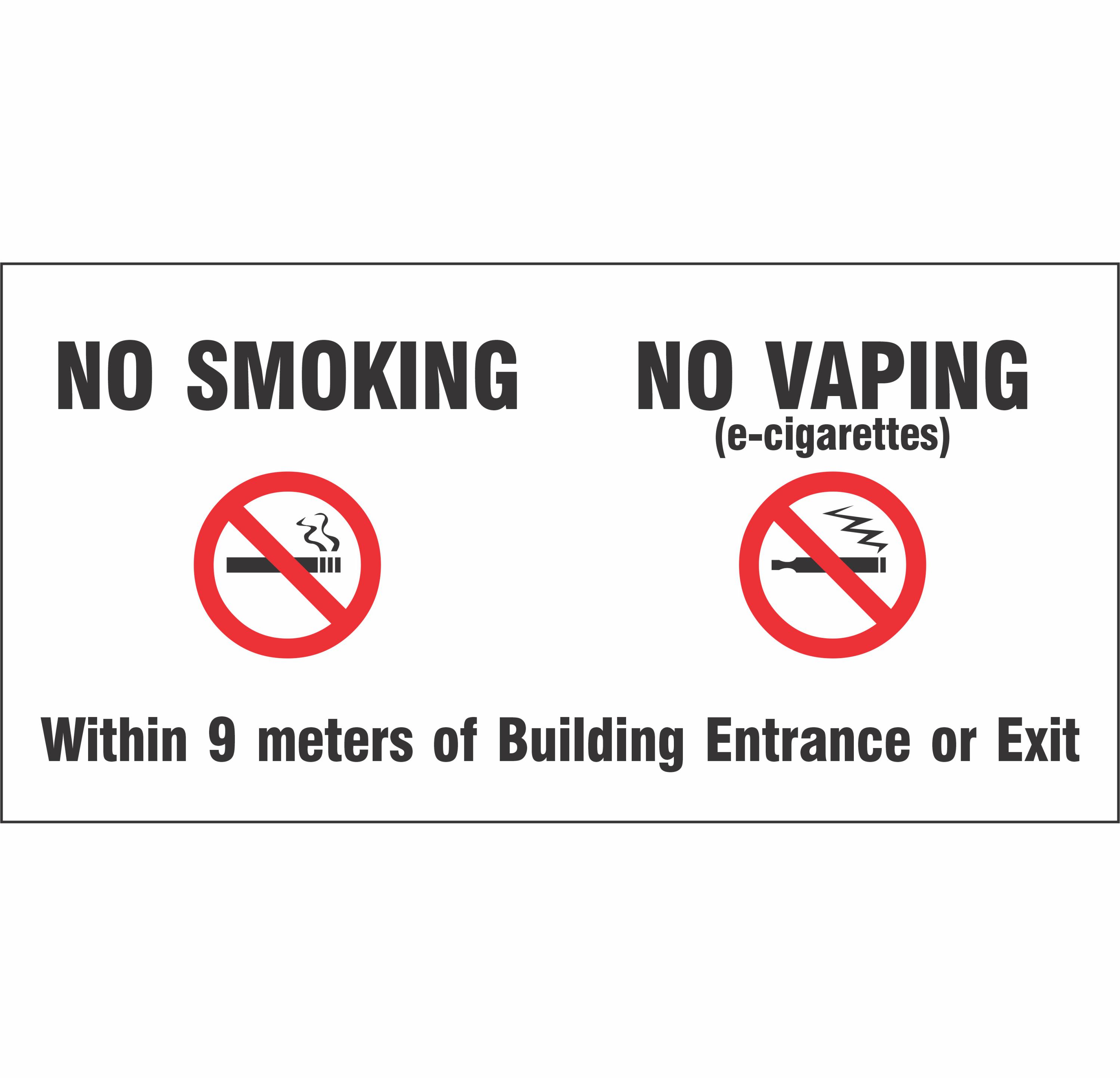 No Smoking No Vaping 6x12 sticker